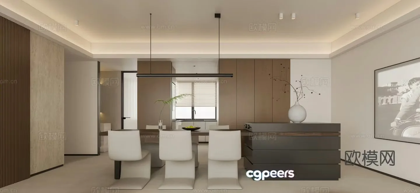 Modern restaurant 3d model