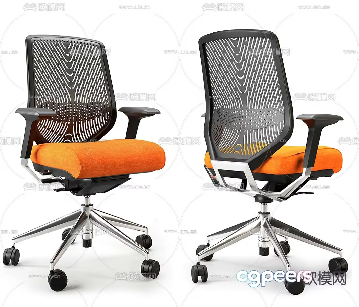 Staff chair office chair conference chair 3d model