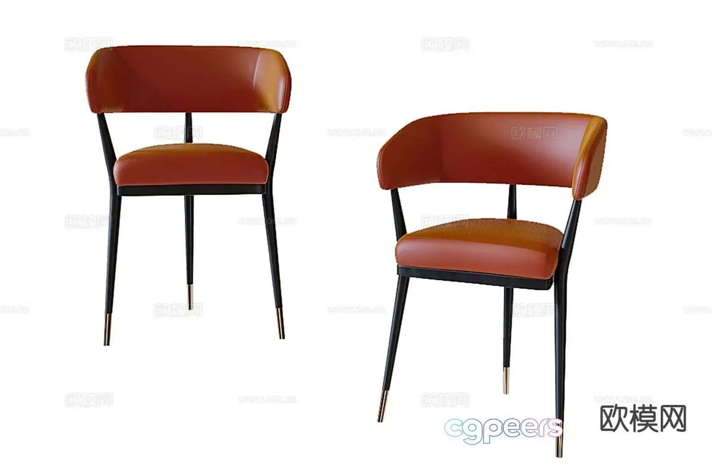 Modern chair dining chair 3d model