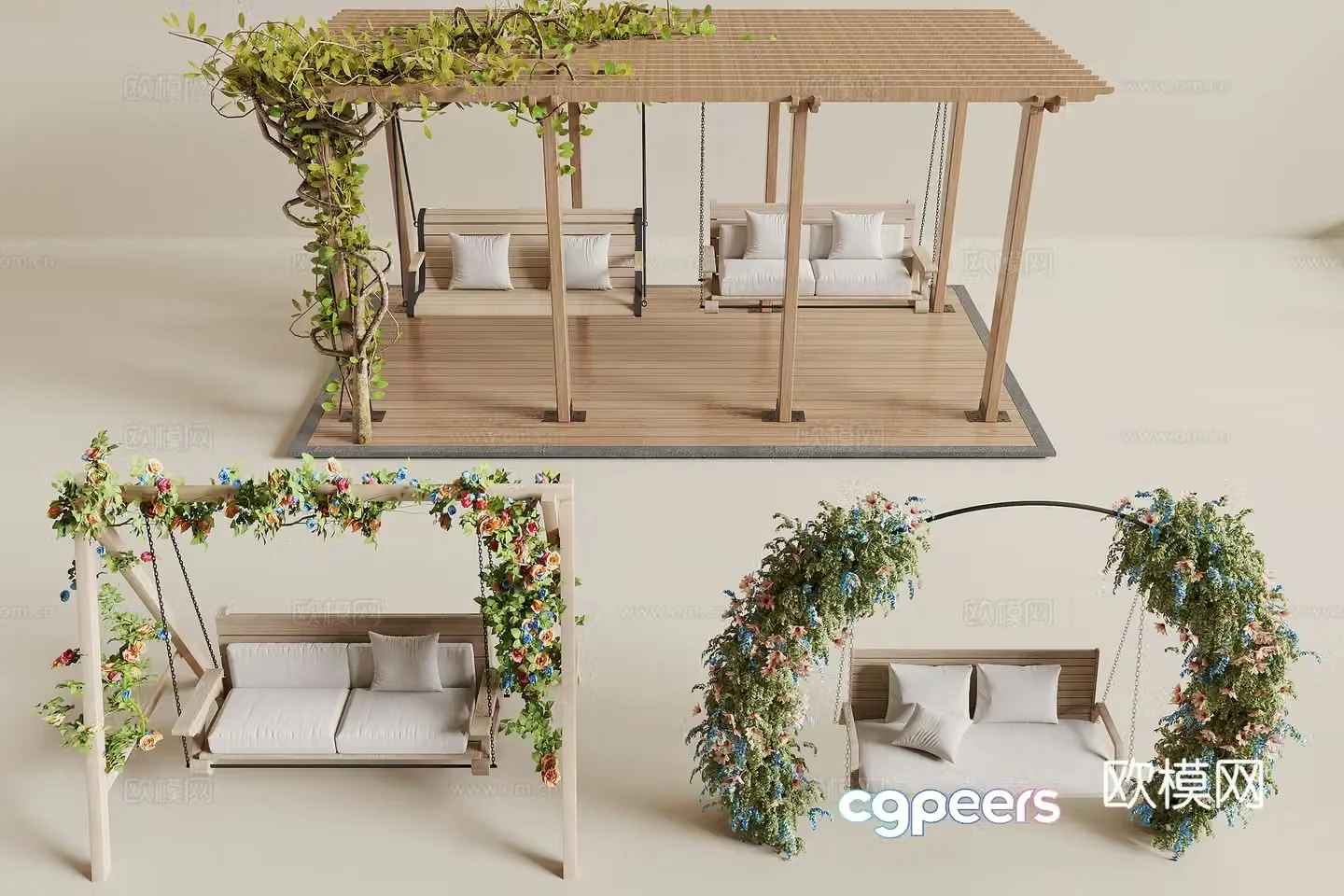 Modern swing 3d model