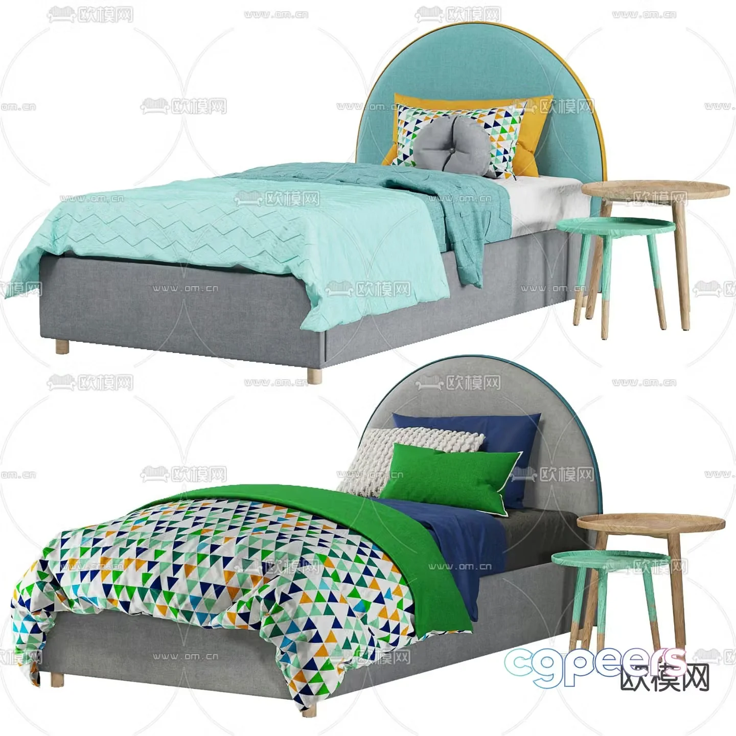 Modern children’s bed 3d model