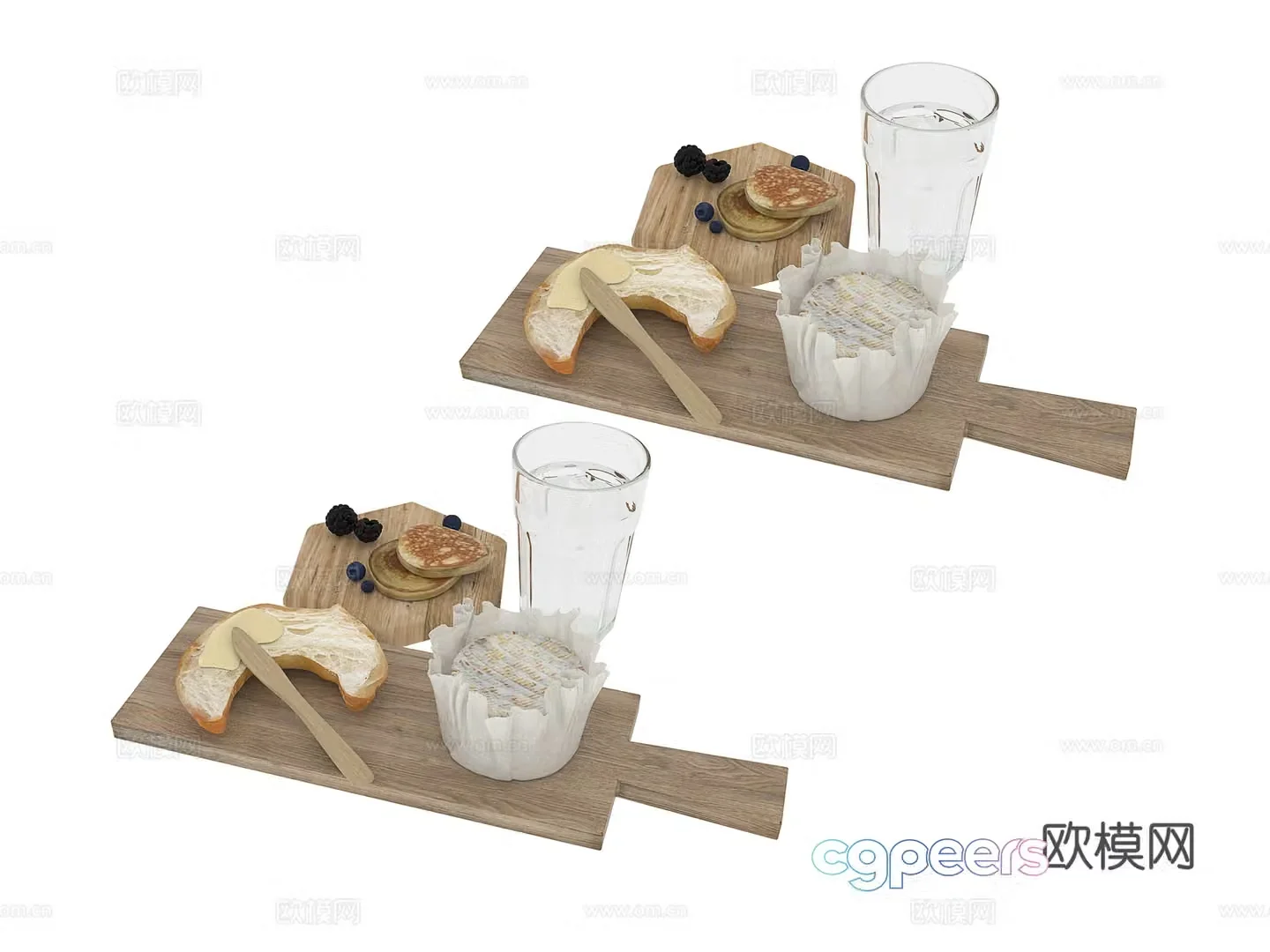 Food cake bread 3D model