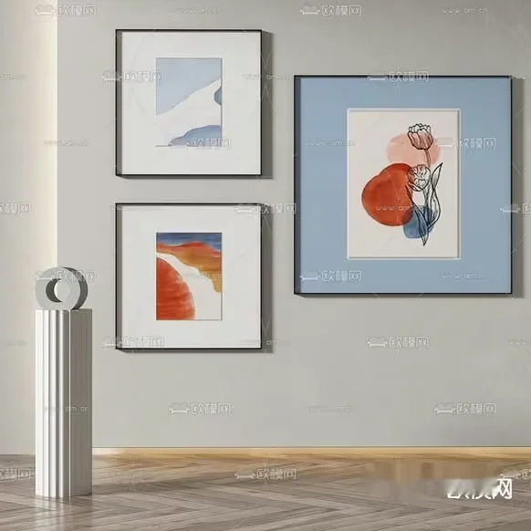 A Minimalist Art Display 3D Model – 6756 – VRAY Render