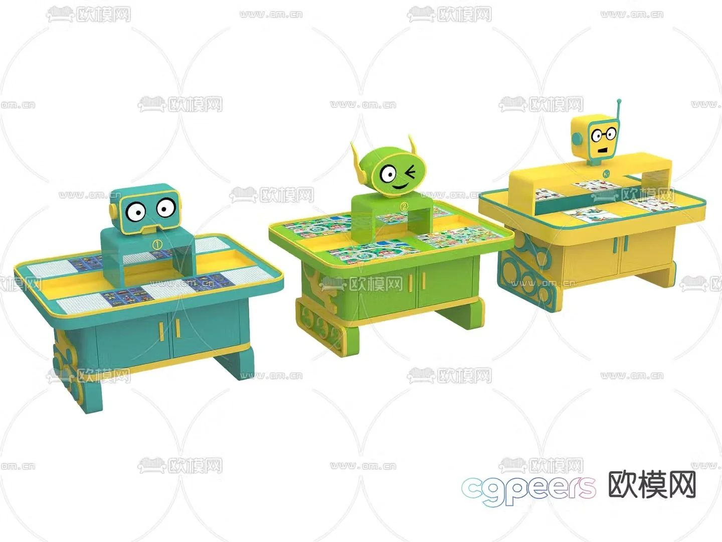 Children’s table and chair 3d model