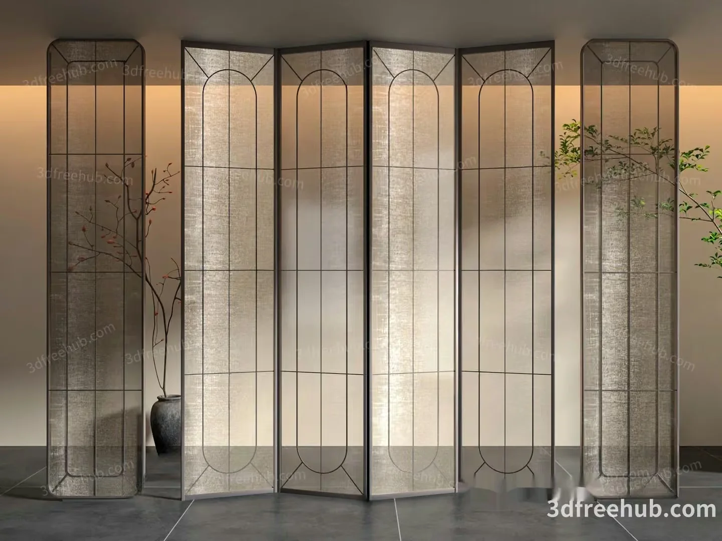 Modern Room Divider 3D Model – 23629 – VRAY Render
