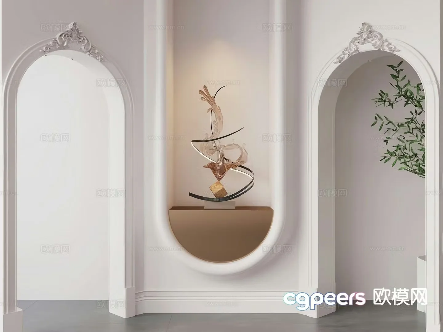 French entrance hall 3D model