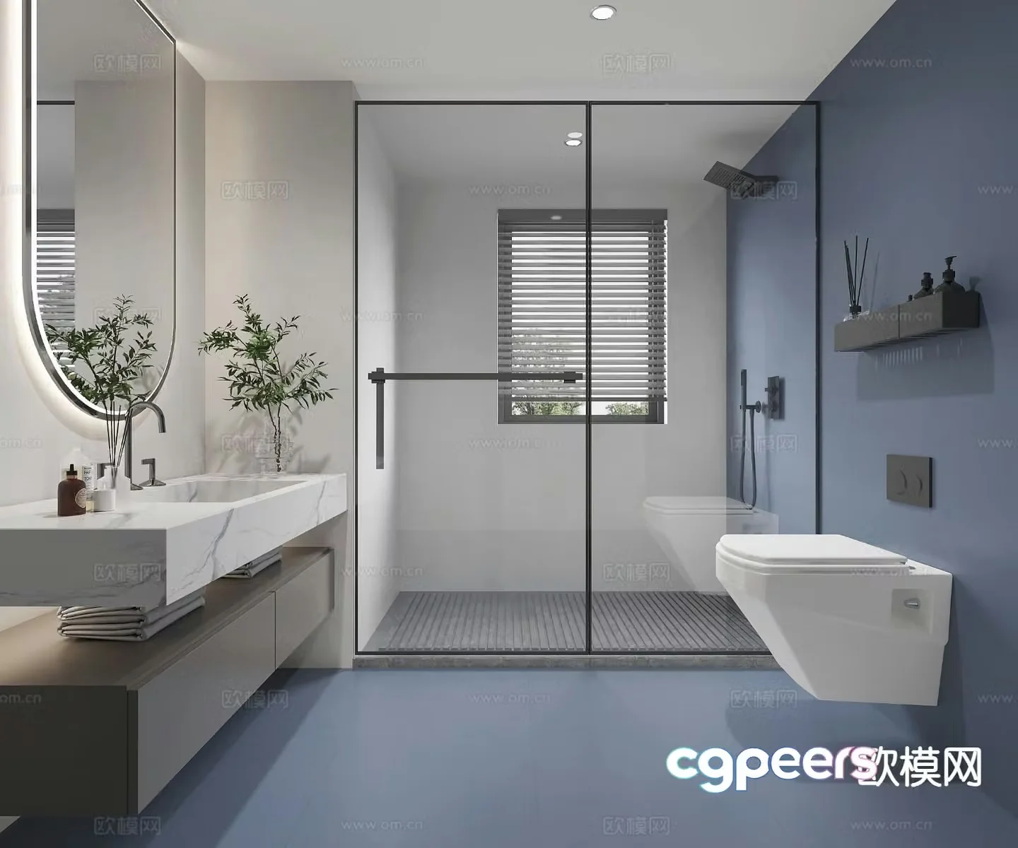 Modern bathroom bathroom 3d model