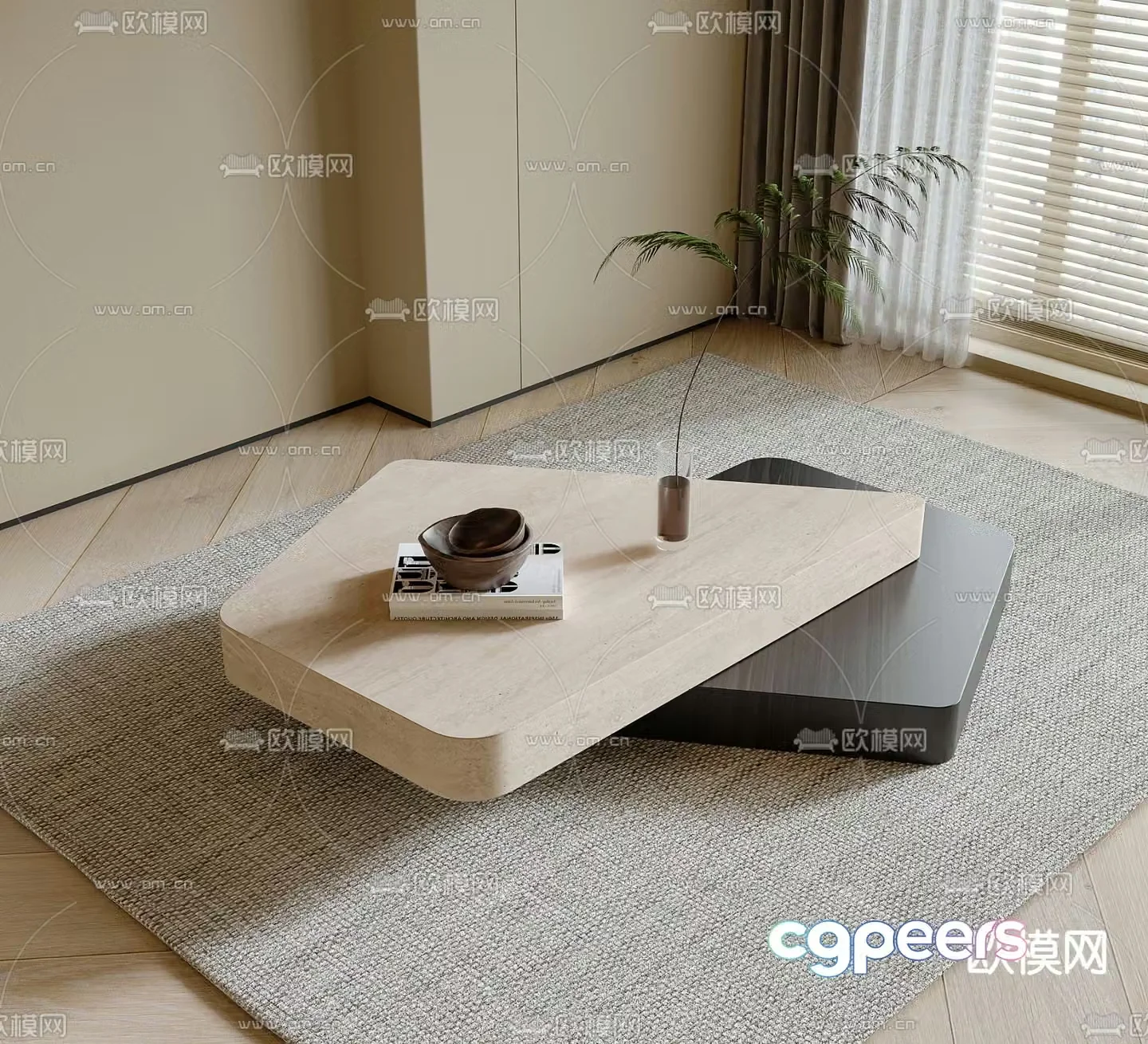 Special shaped coffee table 3d model