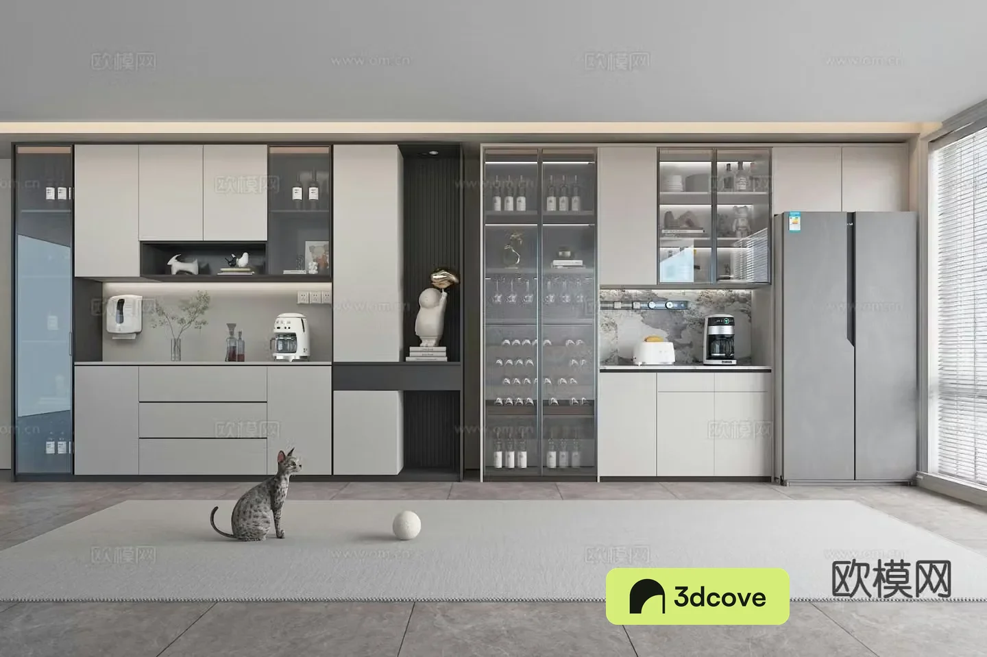 Modern wine cabinet sideboard
