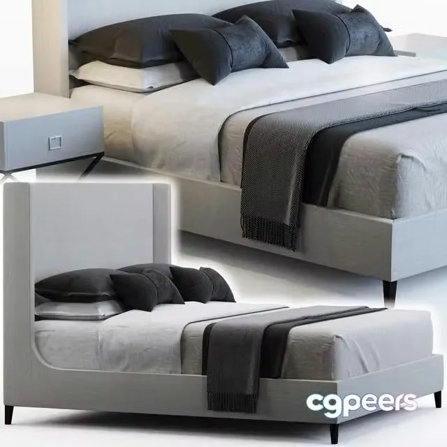 3ds Max Free – Restoration Hardware RH Grayson Fabric bed