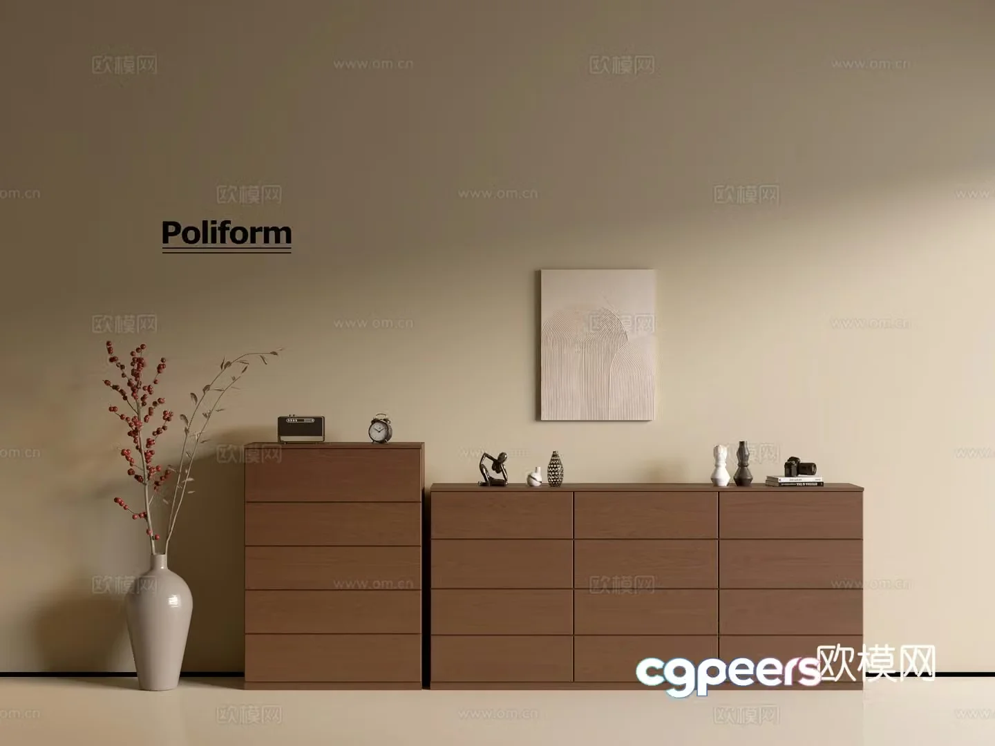 Modern wood grain cabinet ins wind minimalist wind cabinet whole cabinet sideboard balcony cabinet storage 3D model