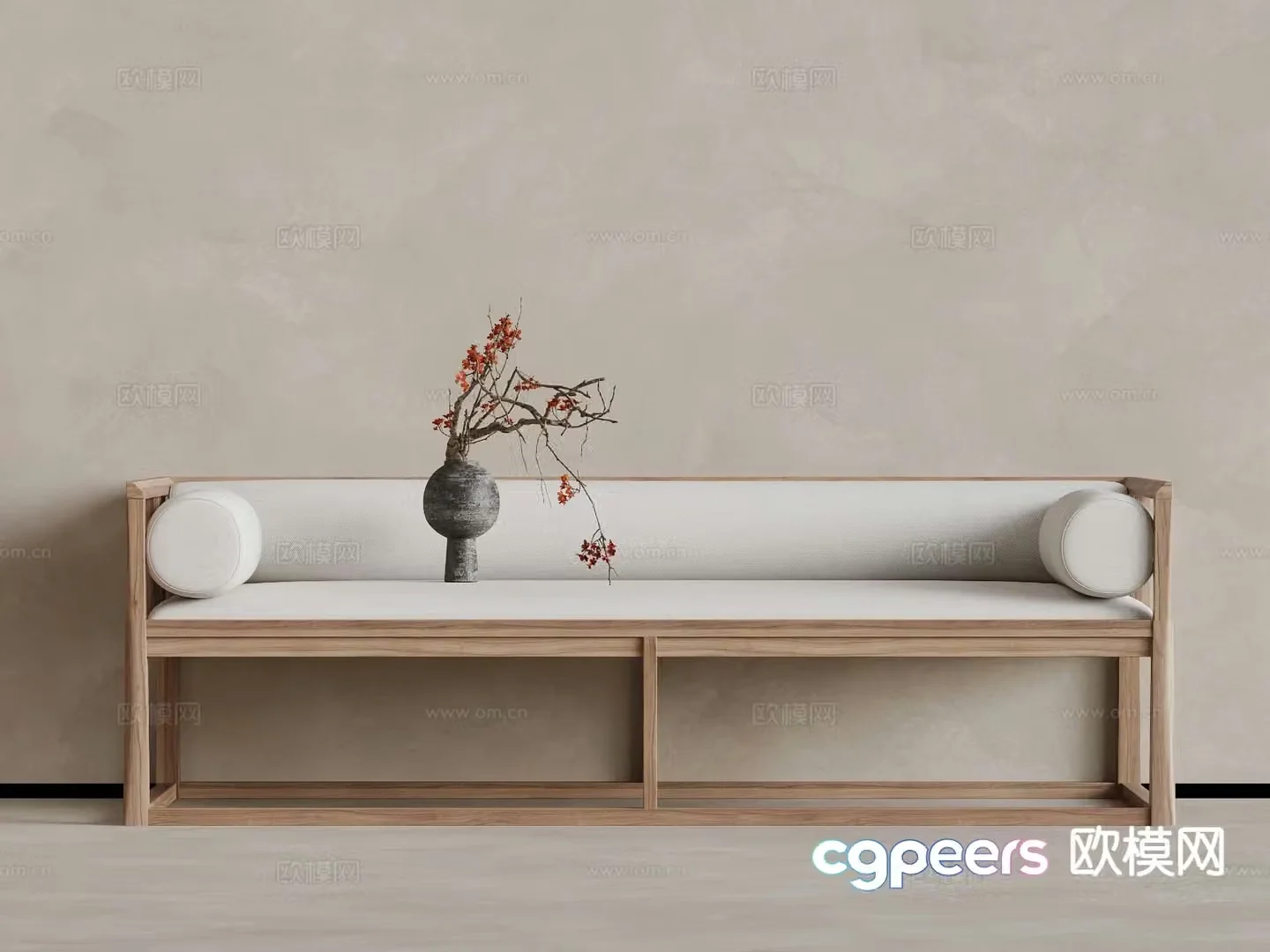 New Chinese style Arhat bed 3D model