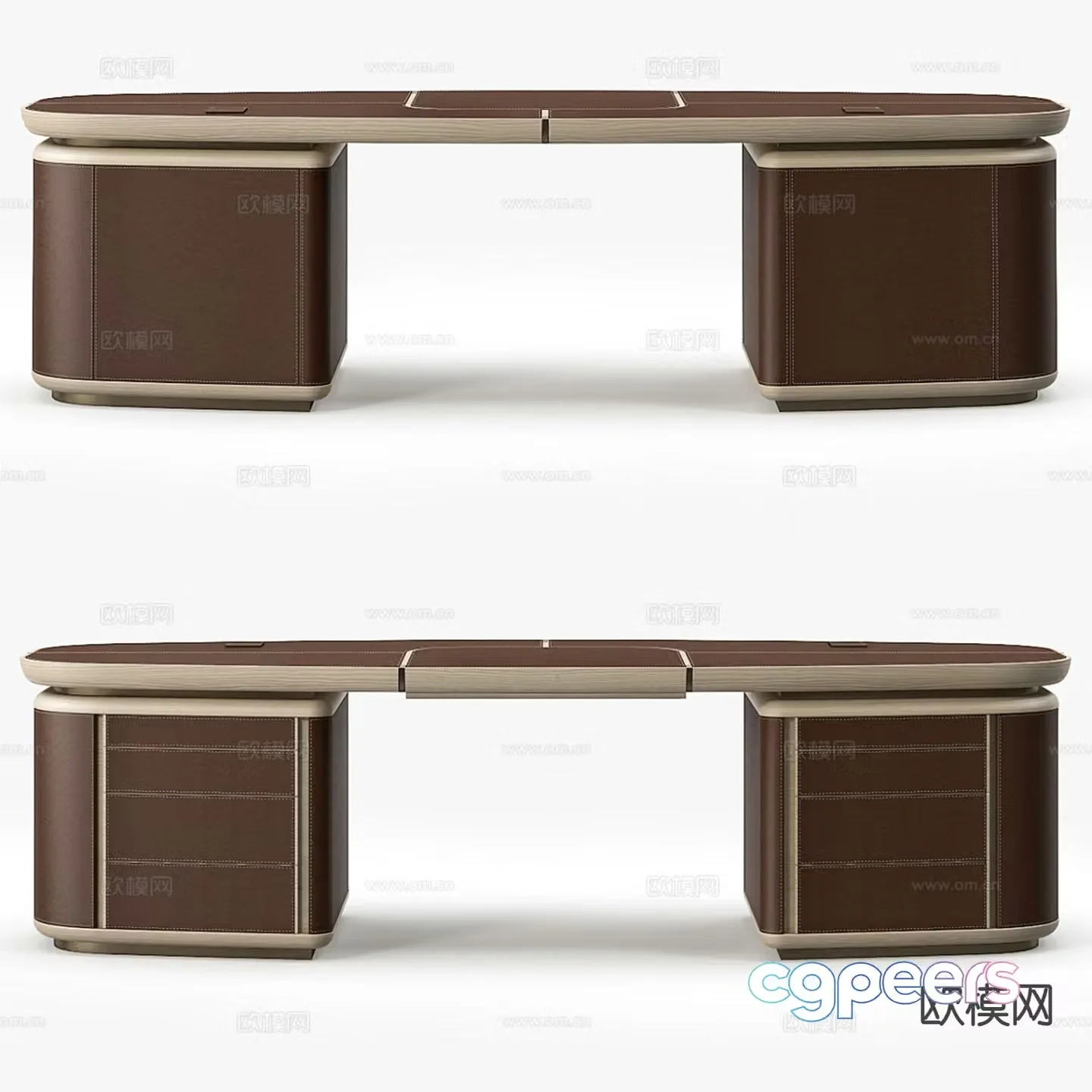 Light luxury desk boss desk desk desk 3d model