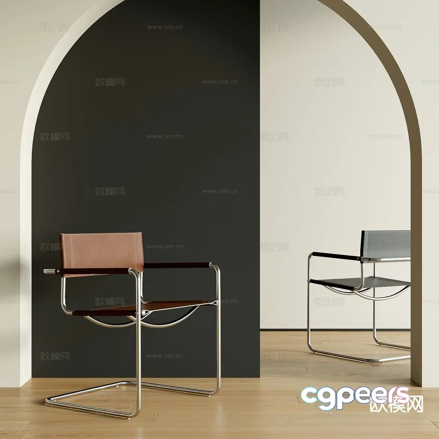 Modern chair dining chair bow chair 3d model