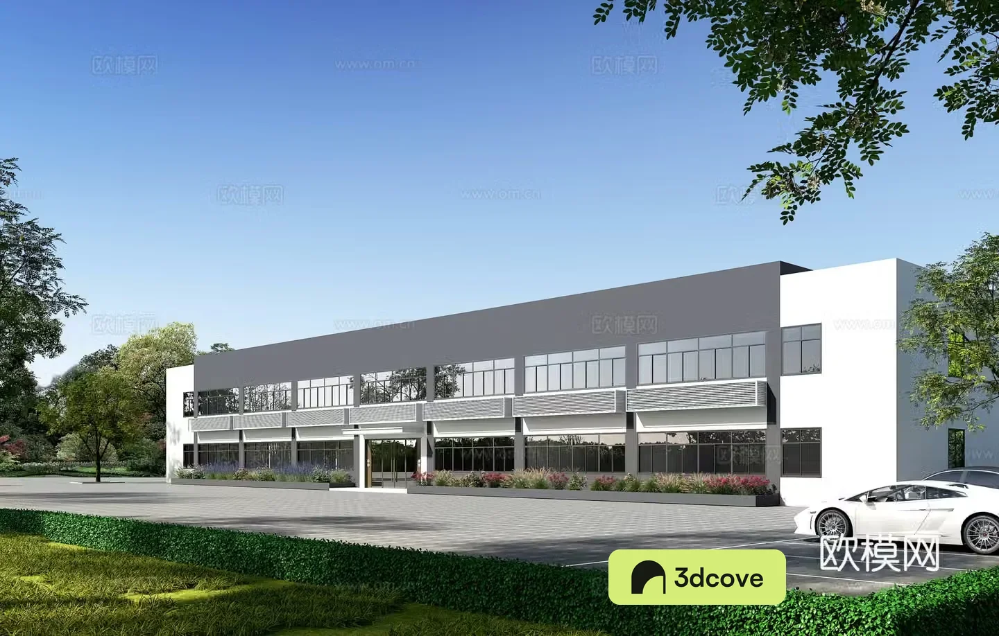 modern factory building appearance