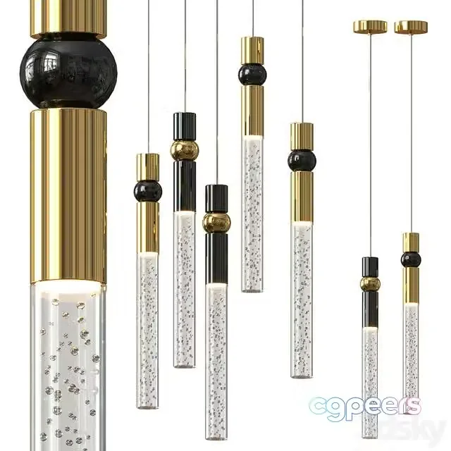 3ds Max Free – Spray Pendant Light