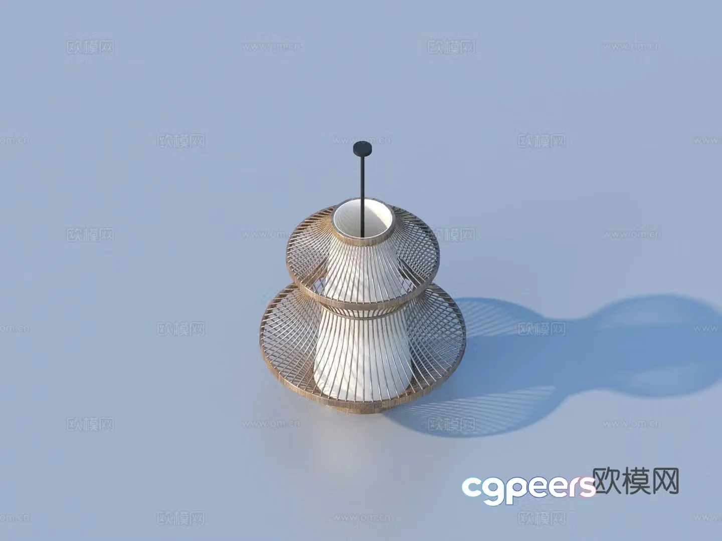 New Chinese chandeliers ball lamp special chandeliers 3D model