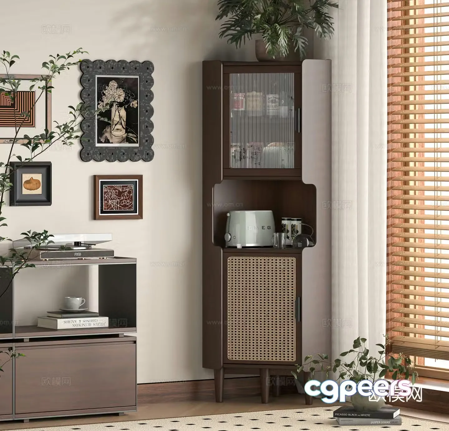 Modern corner cabinet 3d model