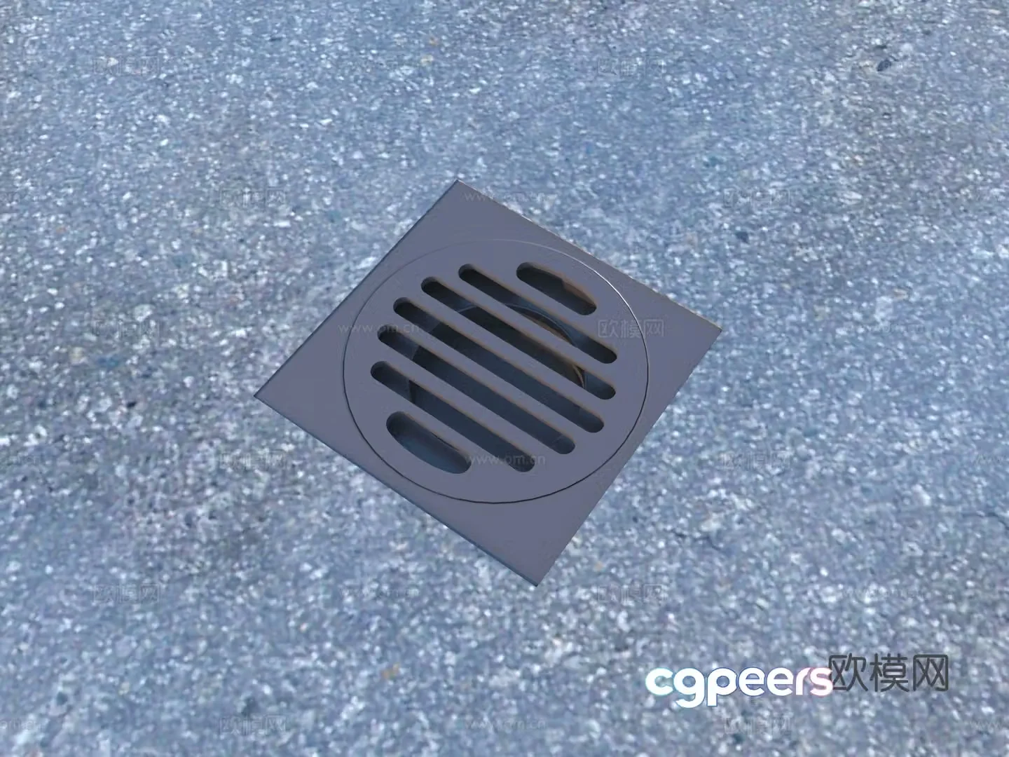 Manhole cover Sewer drain outlet Sewage outlet Outdoor sketch 3D model