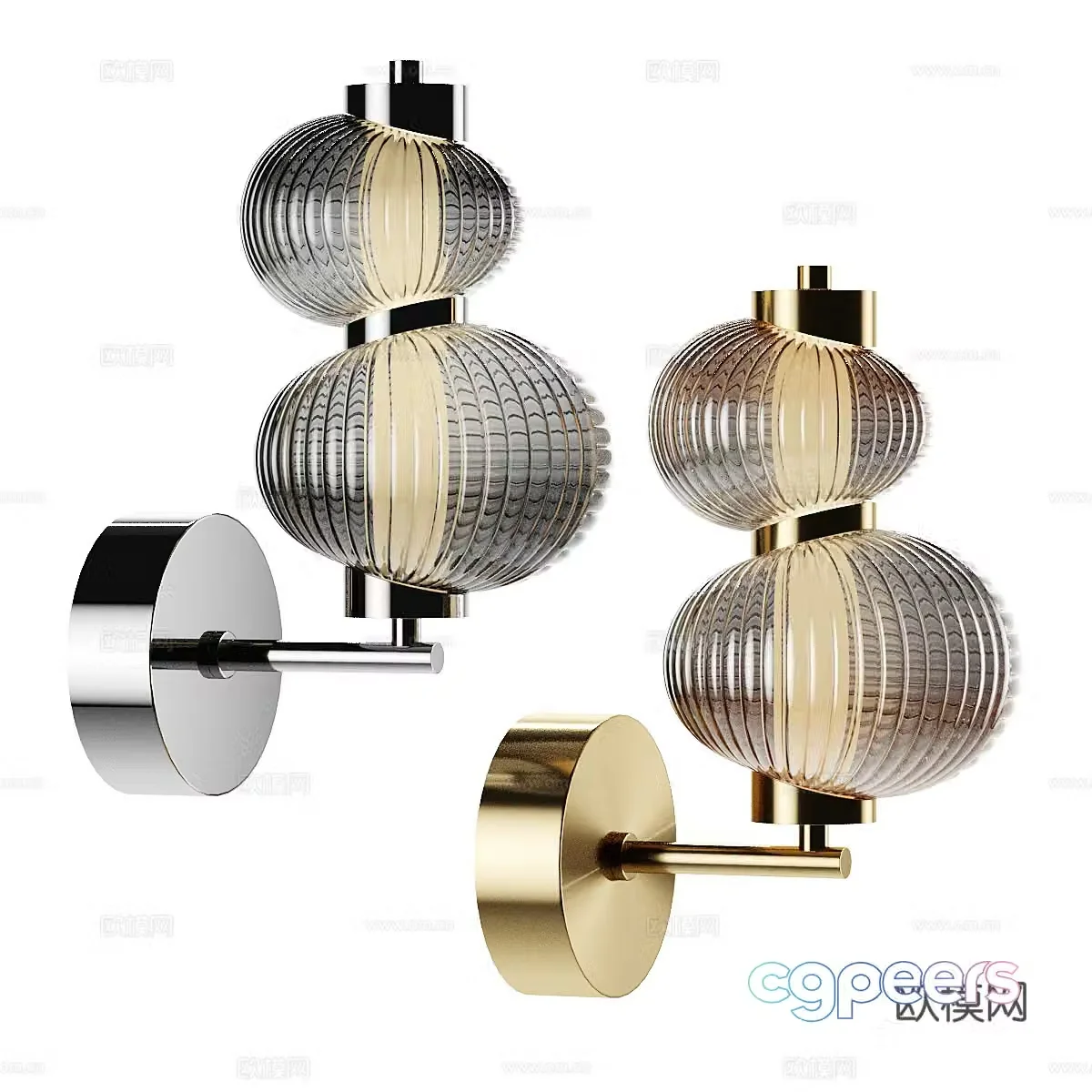 Modern glass wall light 3d model