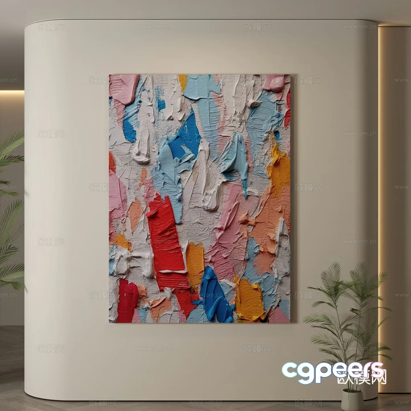 Modern decorative paintings Decorative paintings Modern hanging paintings Hanging paintings Simple hanging paintings 3D model