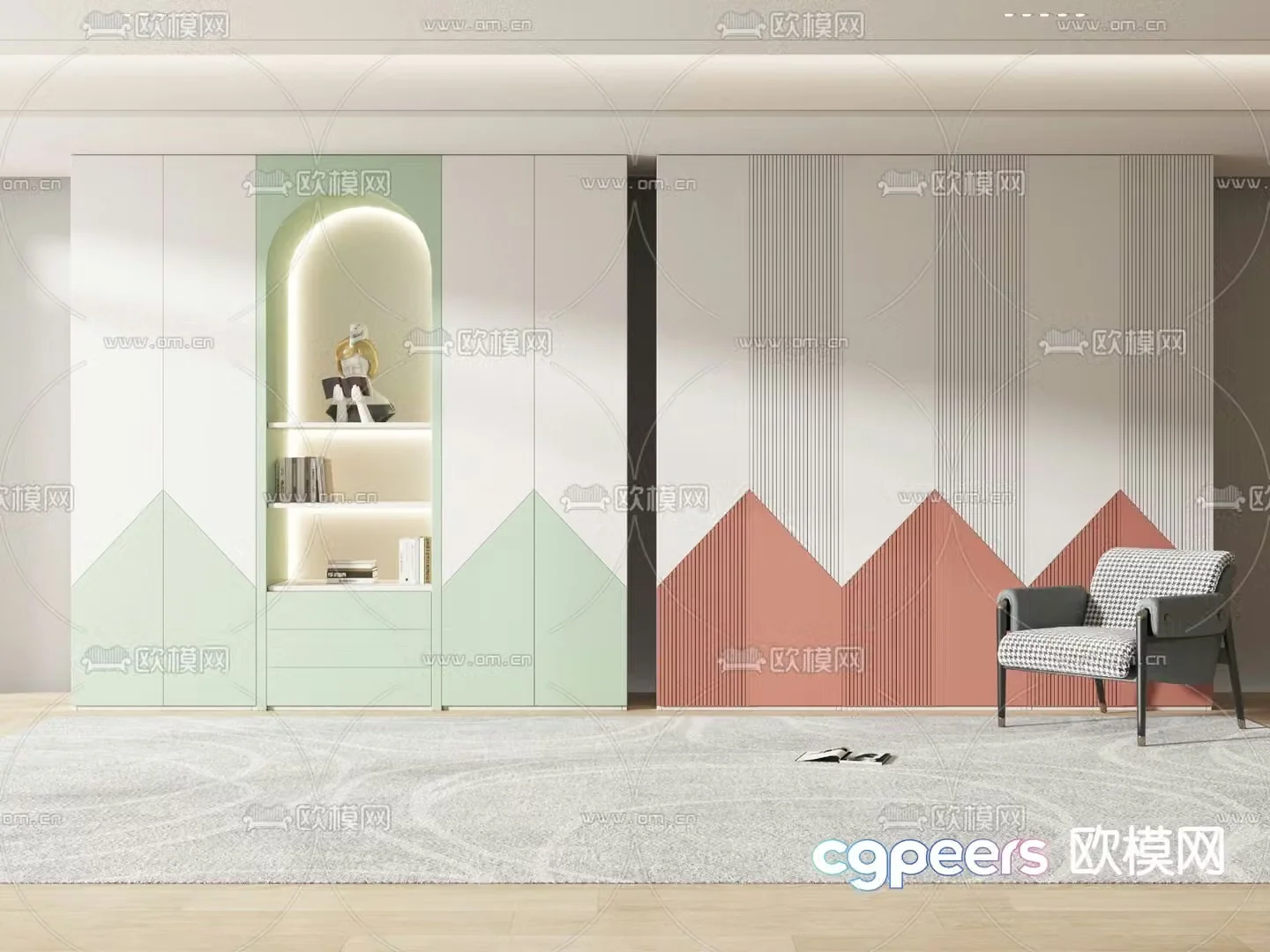 Modern wardrobe children’s wardrobe 3d model