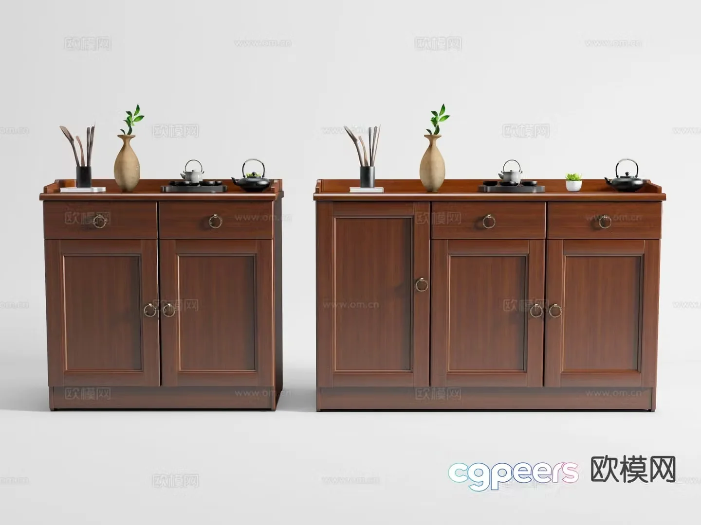 Modern tea cabinet sideboard sideboard 3D model