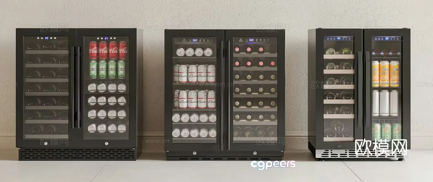 Constant temperature wine cabinet red wine cabinet beverage cabinet 3D model