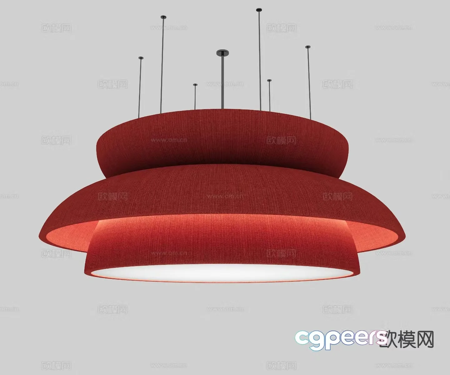 New Chinese style chandelier 3d model