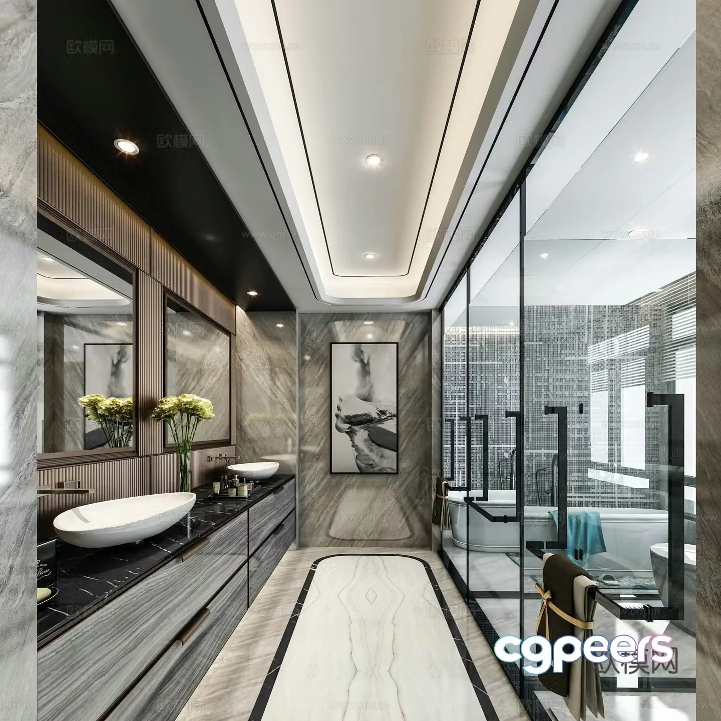 Modern bathroom 3d model
