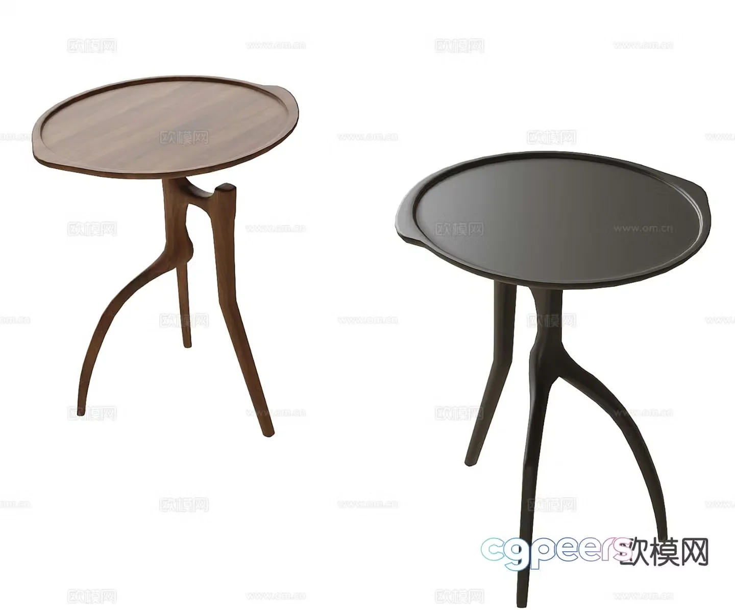 Modern corner table side table round table 3D model