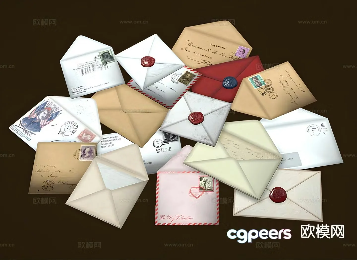 envelope letter 3d model