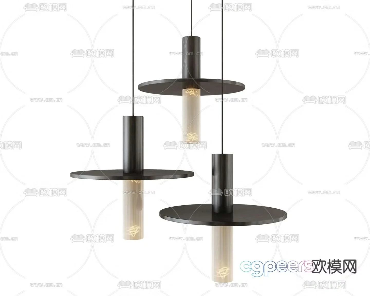 Creative small chandelier 3d model