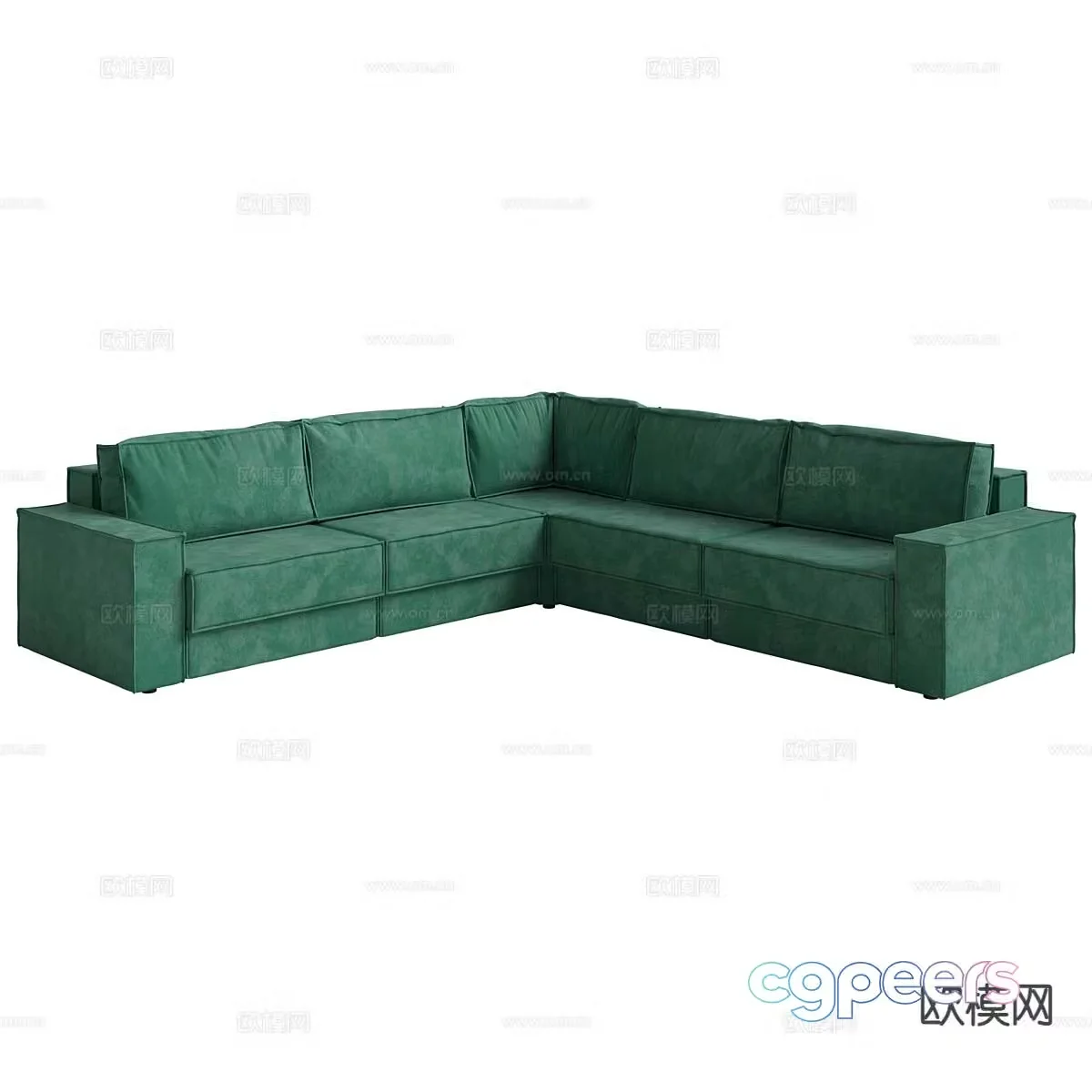 Modern corner sofa multi-person sofa 3d model