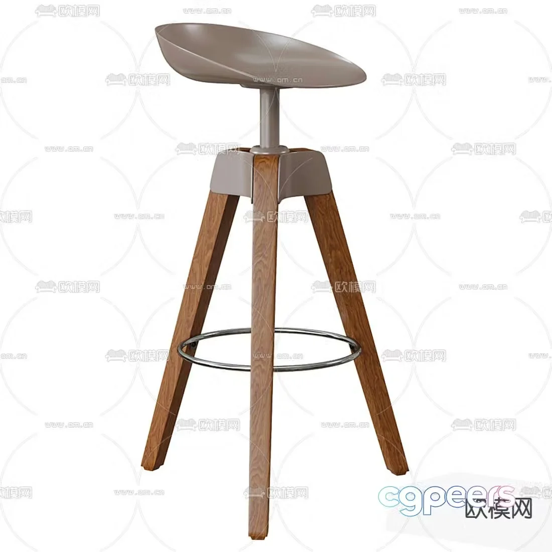 Bonaldo modern metal bar chair 3d model