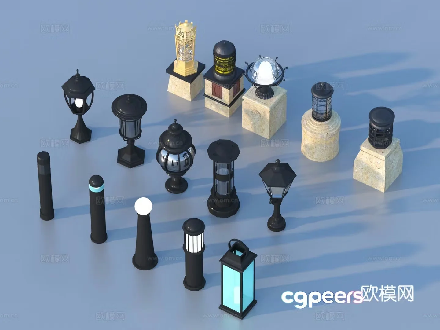 Lawn light outdoor light landscape light 3d model