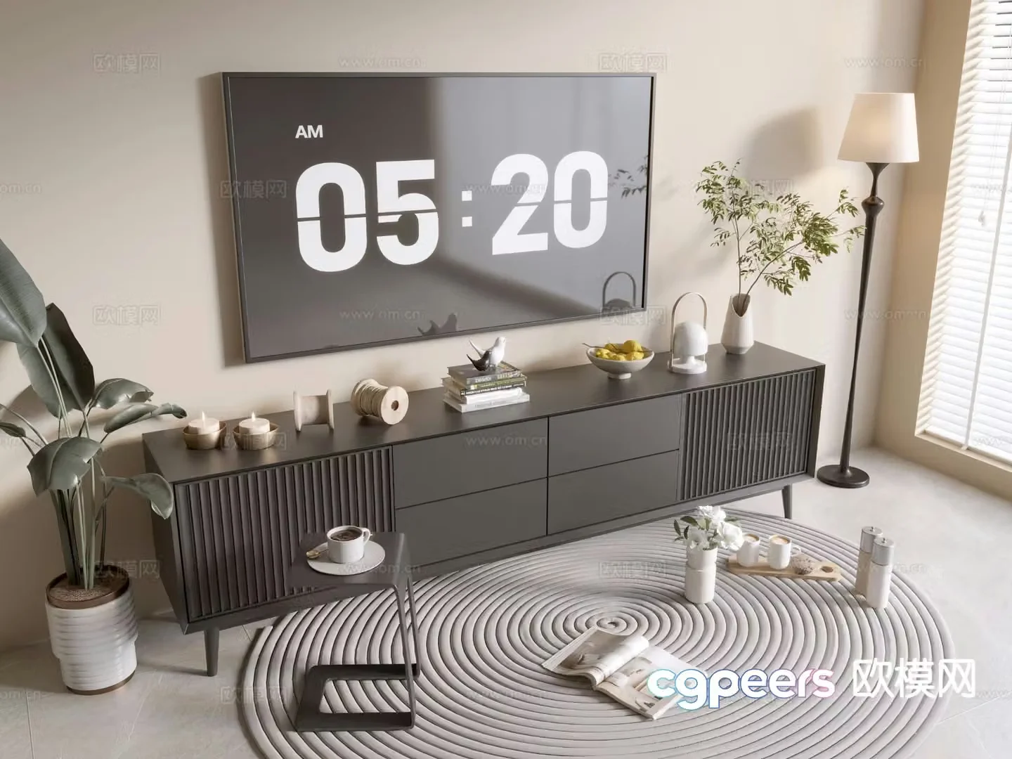 Modern TV cabinet 3d model