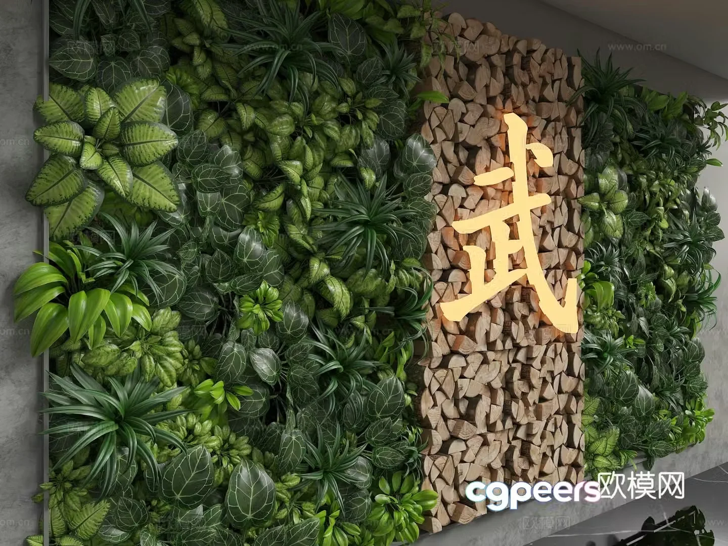 Modern background wall 3d model
