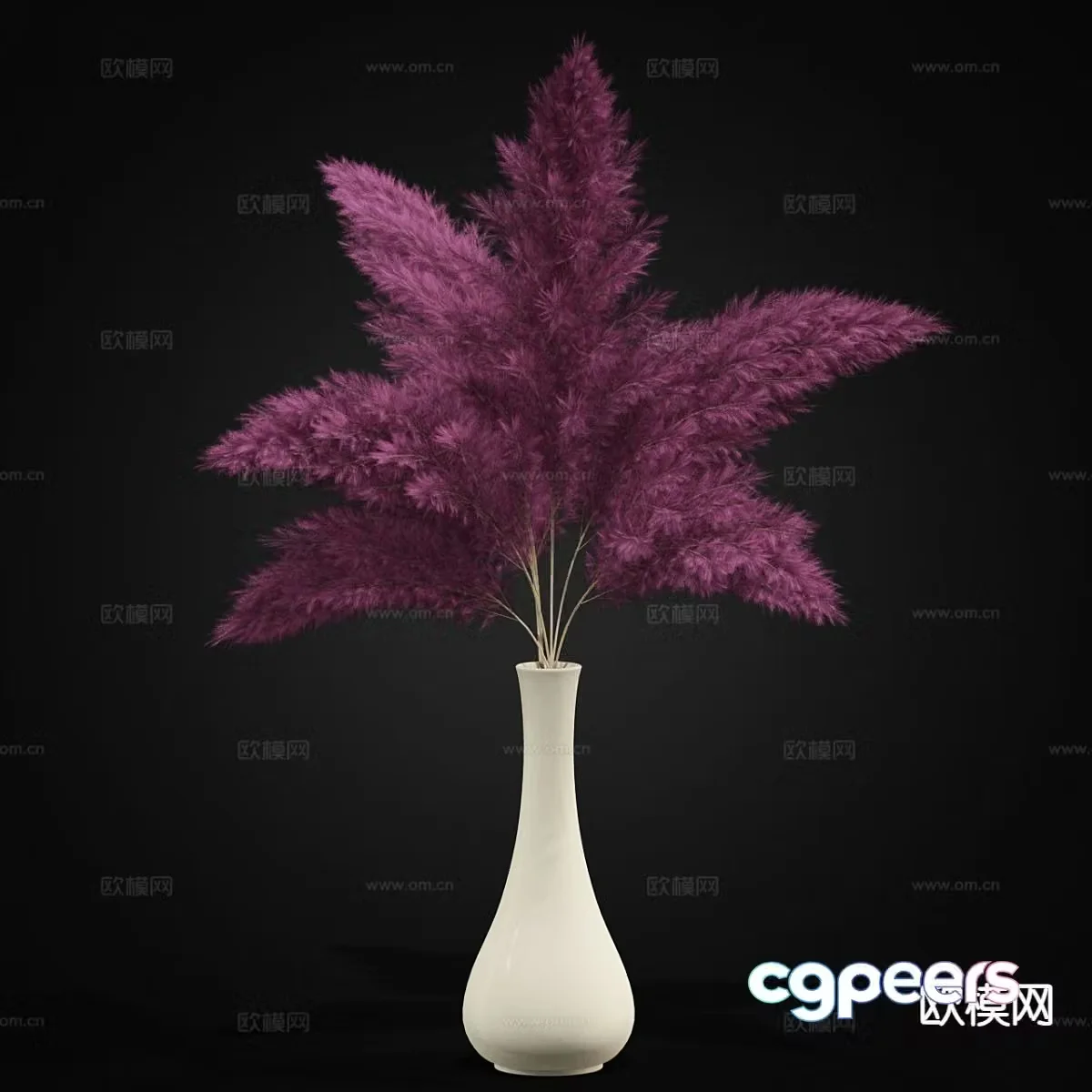 Simple floral vase 3d model