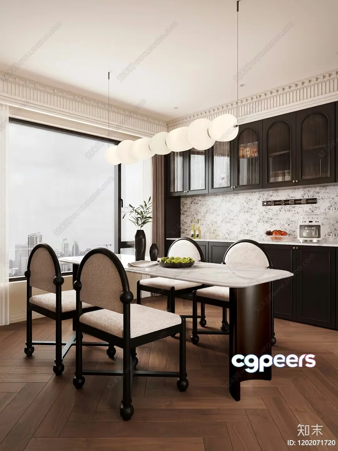 A Modern Dining Room 3D Model – 5196 – VRAY Render