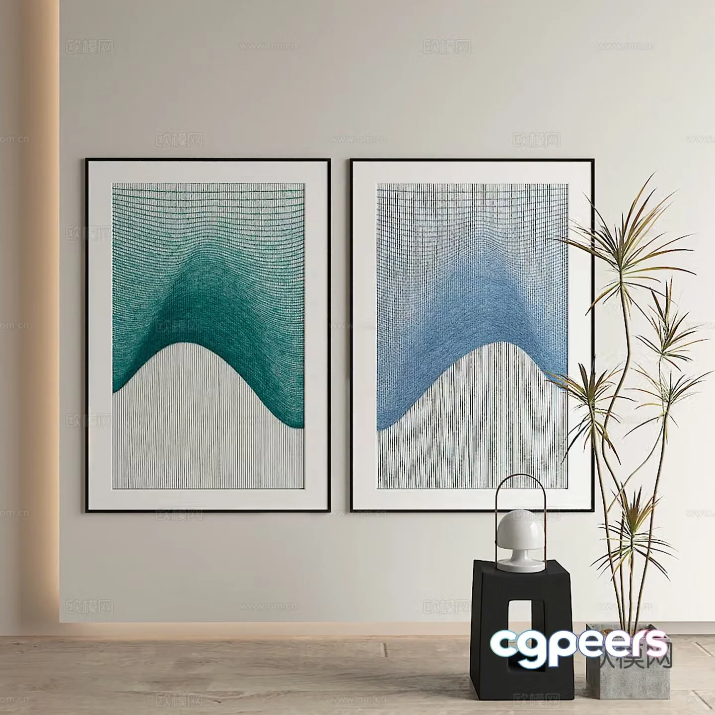 Modern decorative painting 3d model