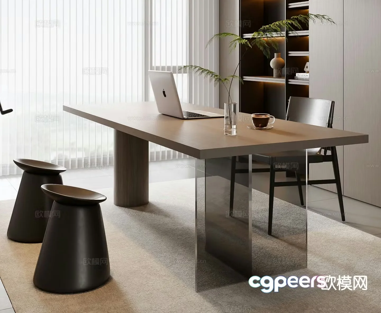 Modern desk chair 3d model