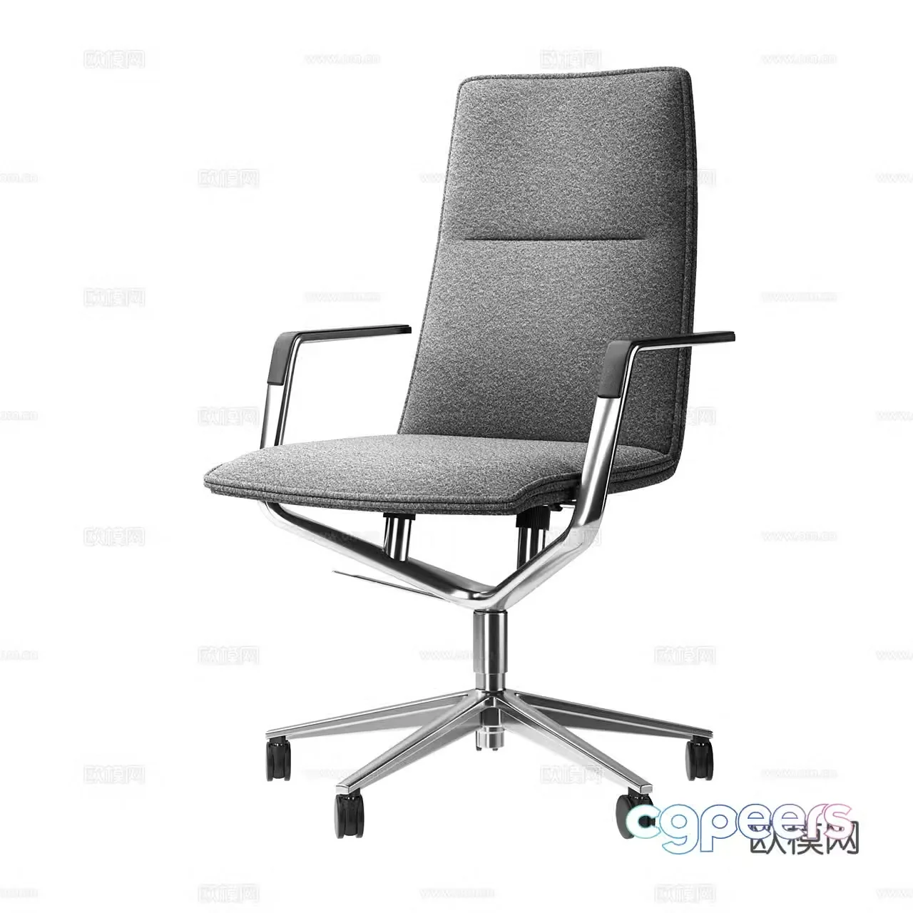Wilkhahn modern office chair minimalist office chair stainless steel chair cloth chair 3d model