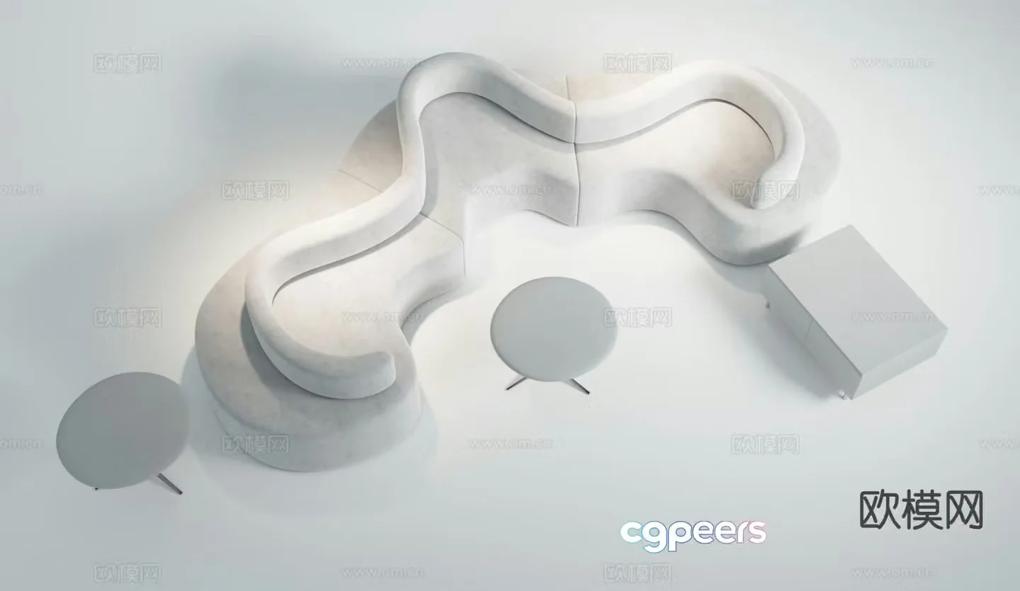 Modern sectional sofa 3d model