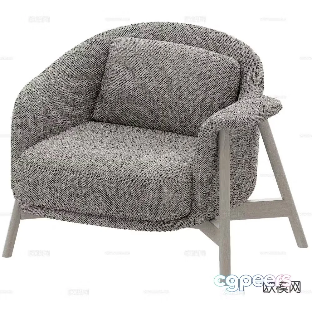 Saba lounge chair armchair 3d model