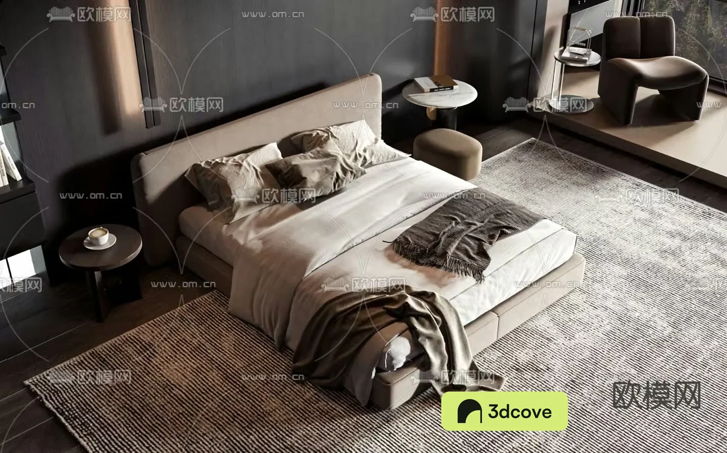 Modern double bed