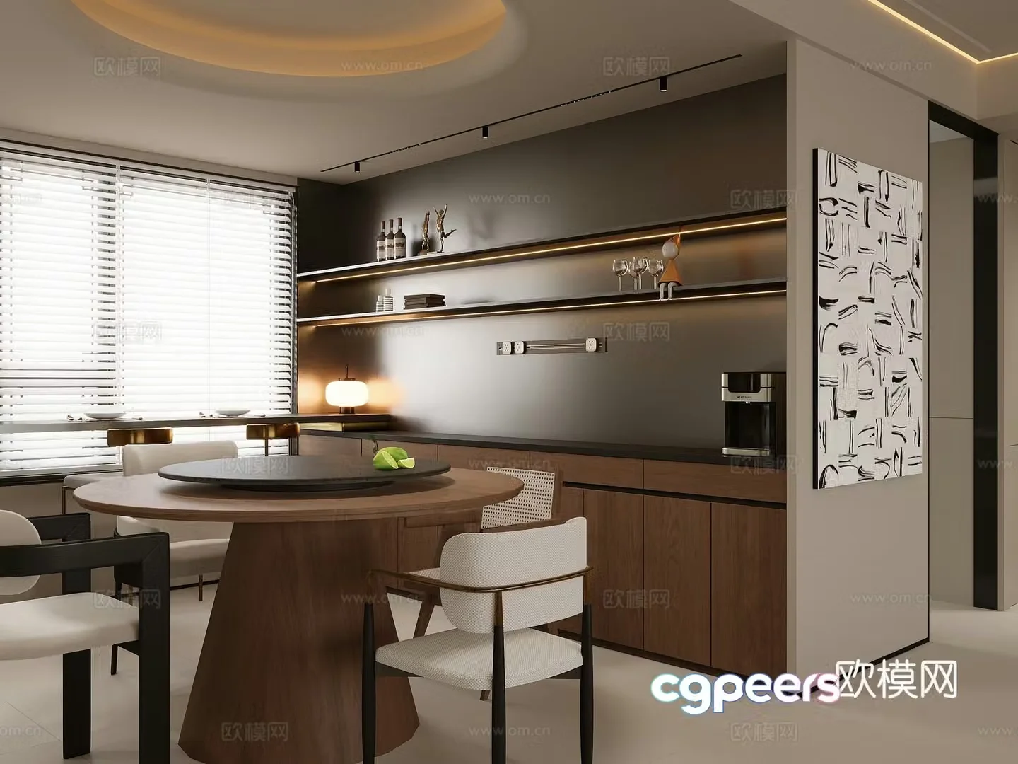 Modern restaurant 3d model