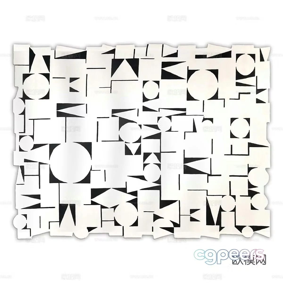 Modern minimalist carpet Carpet Simple carpet Living room carpet New Chinese style carpet 3d model
