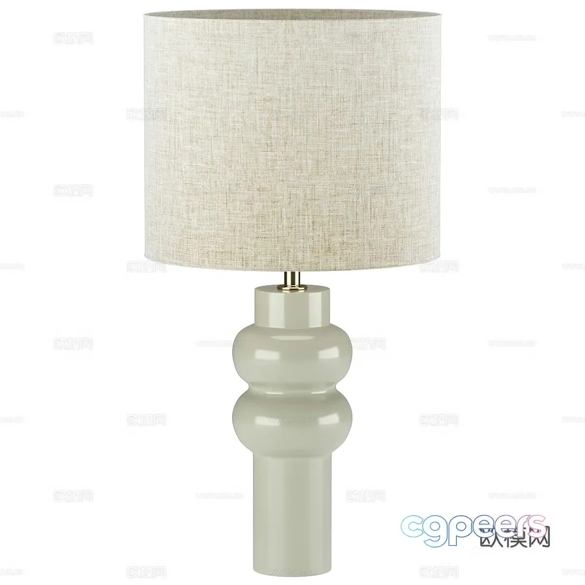 New Chinese style light luxury decorative desk lamp 3D model