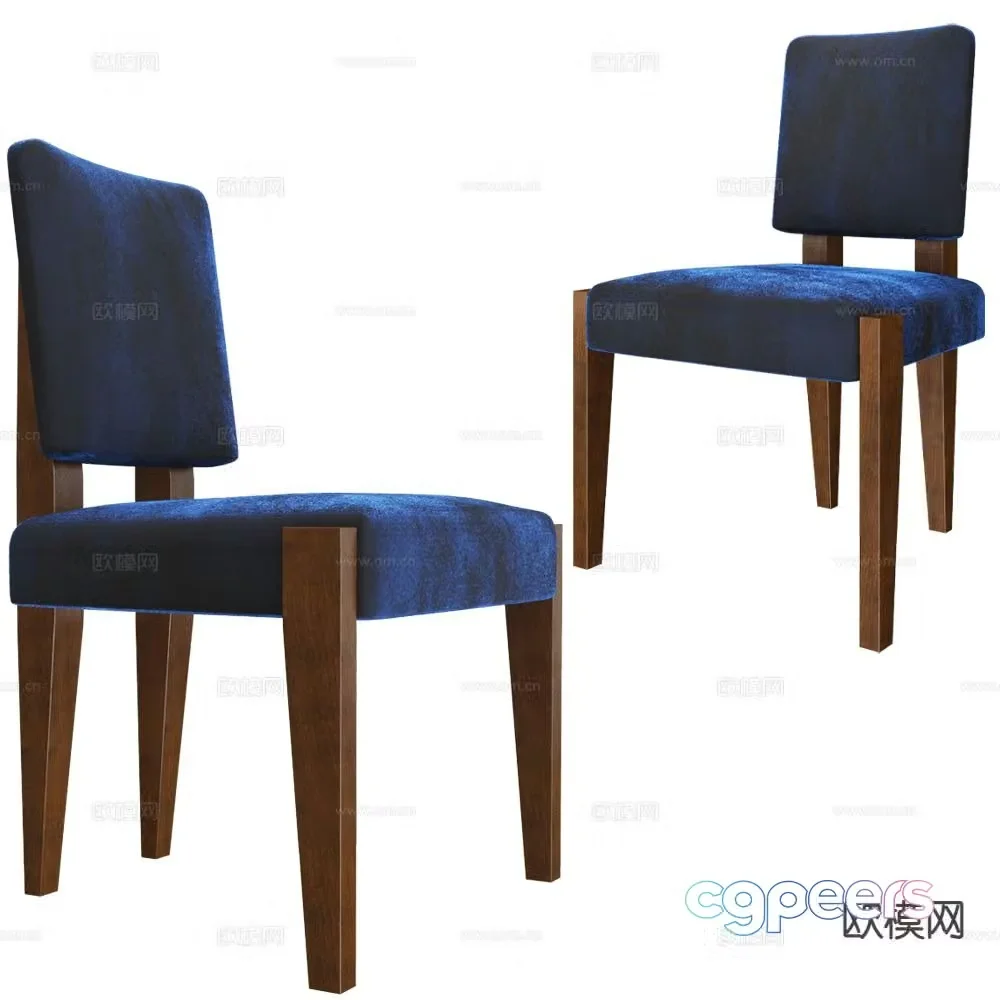 Modernature French chair dining chair 3d model